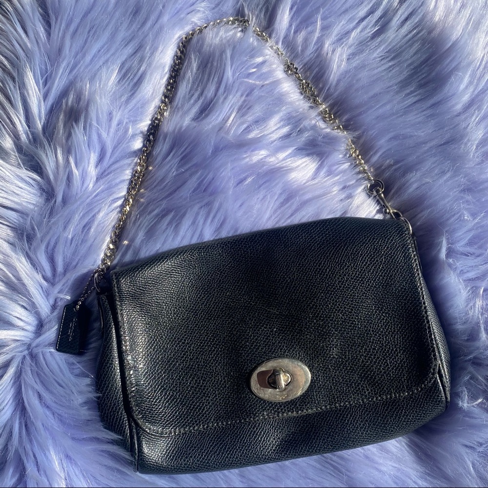 Vintage Black Coach Mini Hand Purse